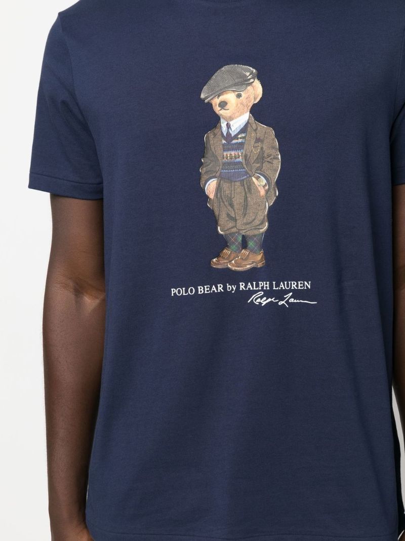 Blue Polo Bear Cotton T-shirt