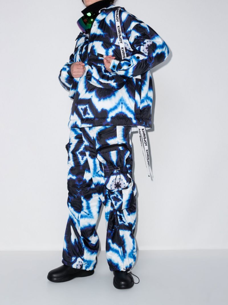 Blue Tie-dye Ski Jacket