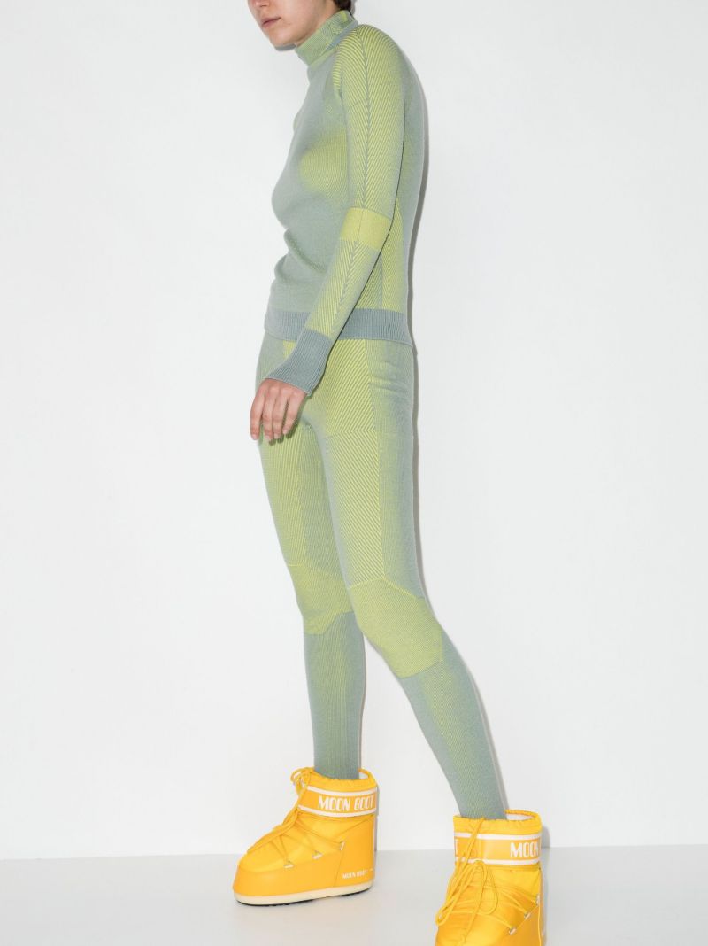 Green Knitted Ski Trousers