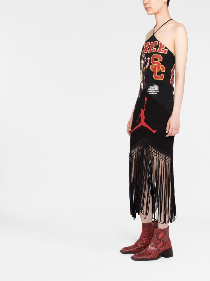 Black Macrame Halterneck Dress