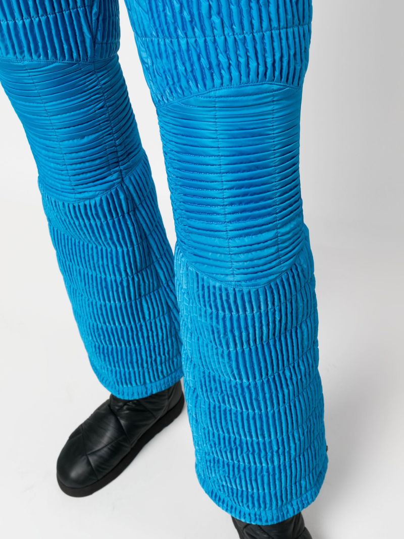 Blue Quilted Sleeveless Ski Jumpsuit