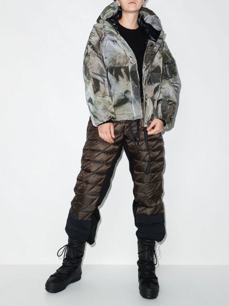 Green Hybrid Down Track Pants