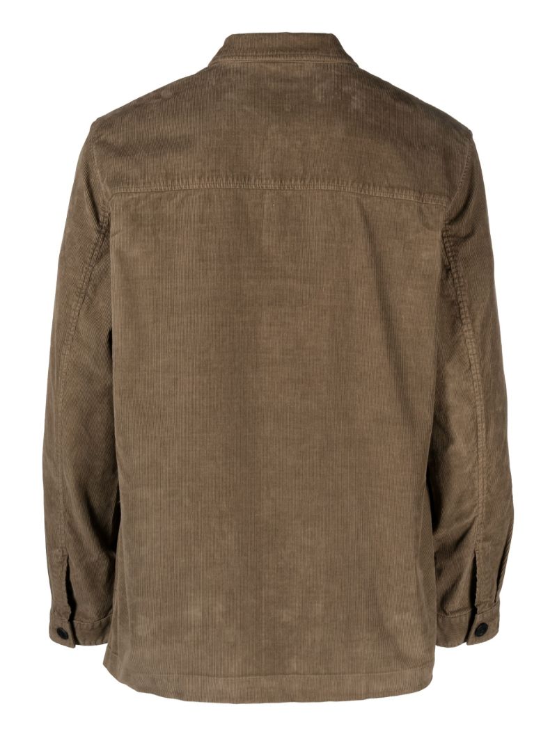 Brown Cotton Corduroy Shirt Jacket
