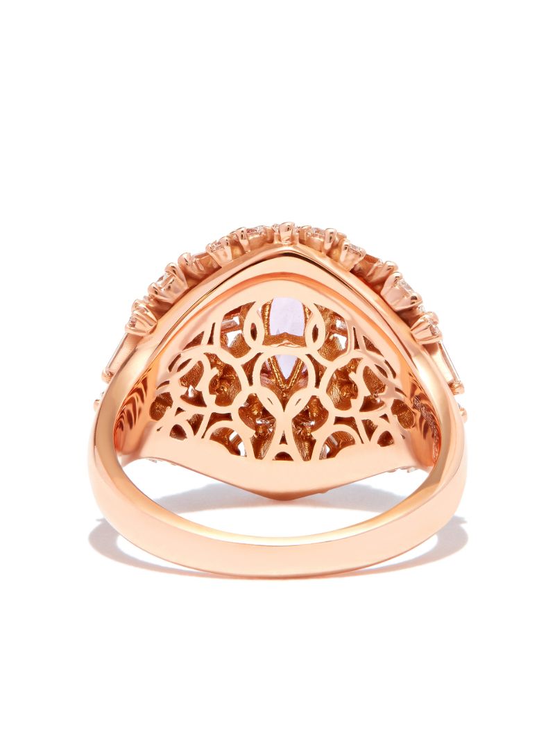 18k Rose Gold 1 of a Kind Sapphire Cluster Ring