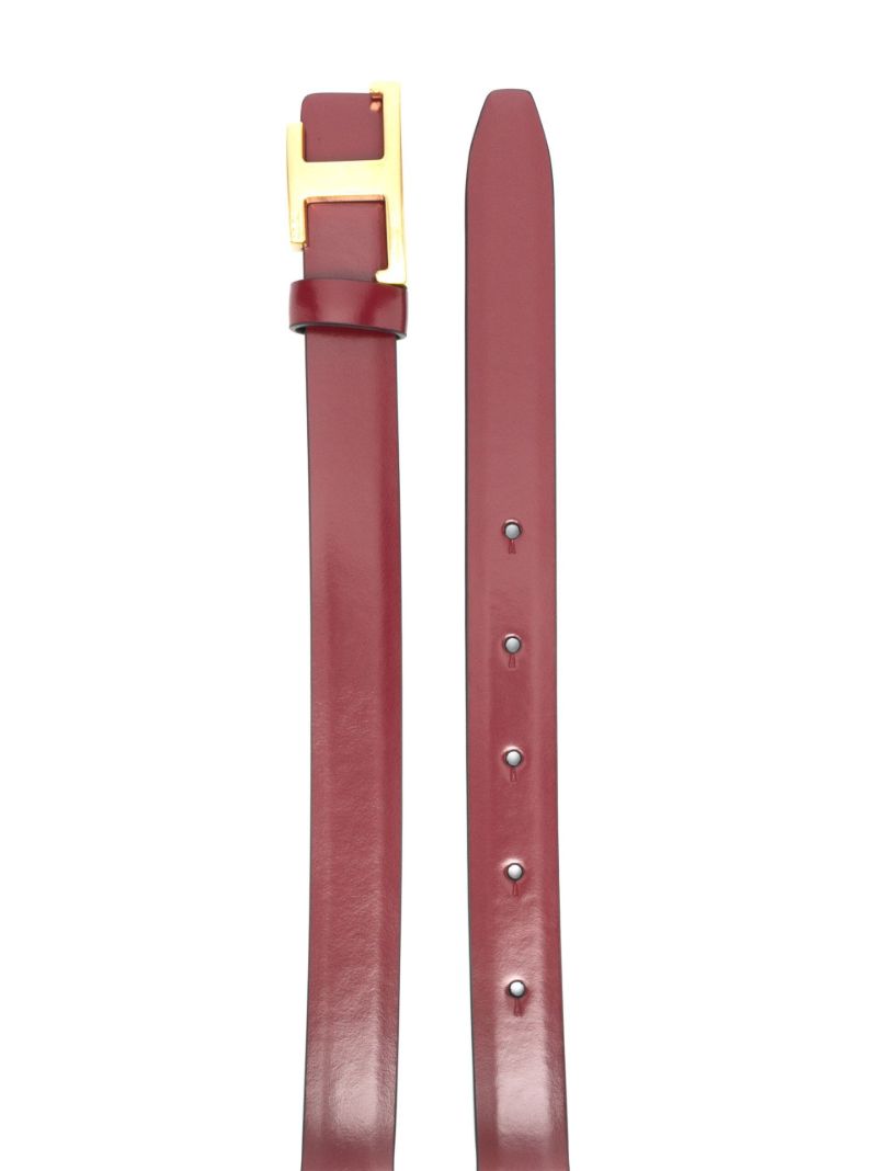 Pink Reversible Leather Belt