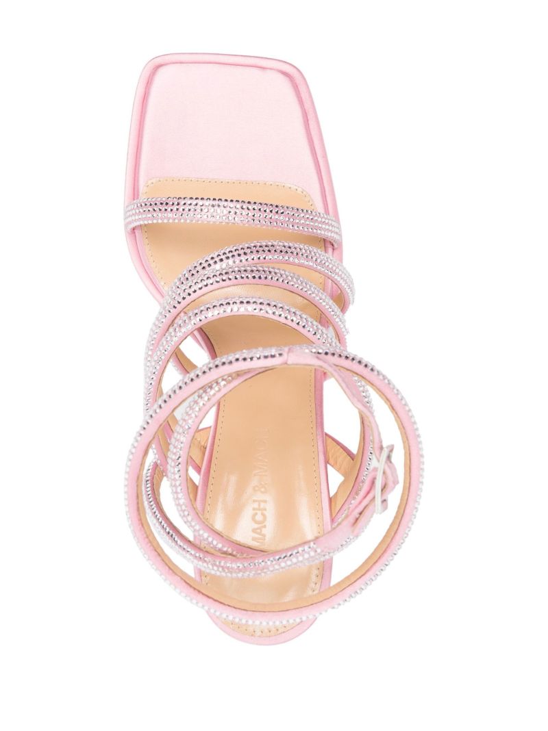 Pink Sydney 140 Crystal Satin Sandals