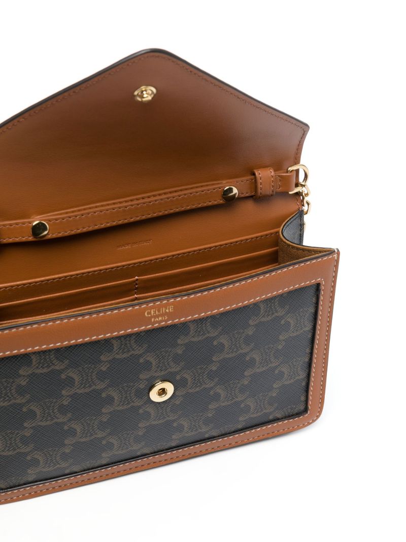 Brown Triomphe Chain Wallet