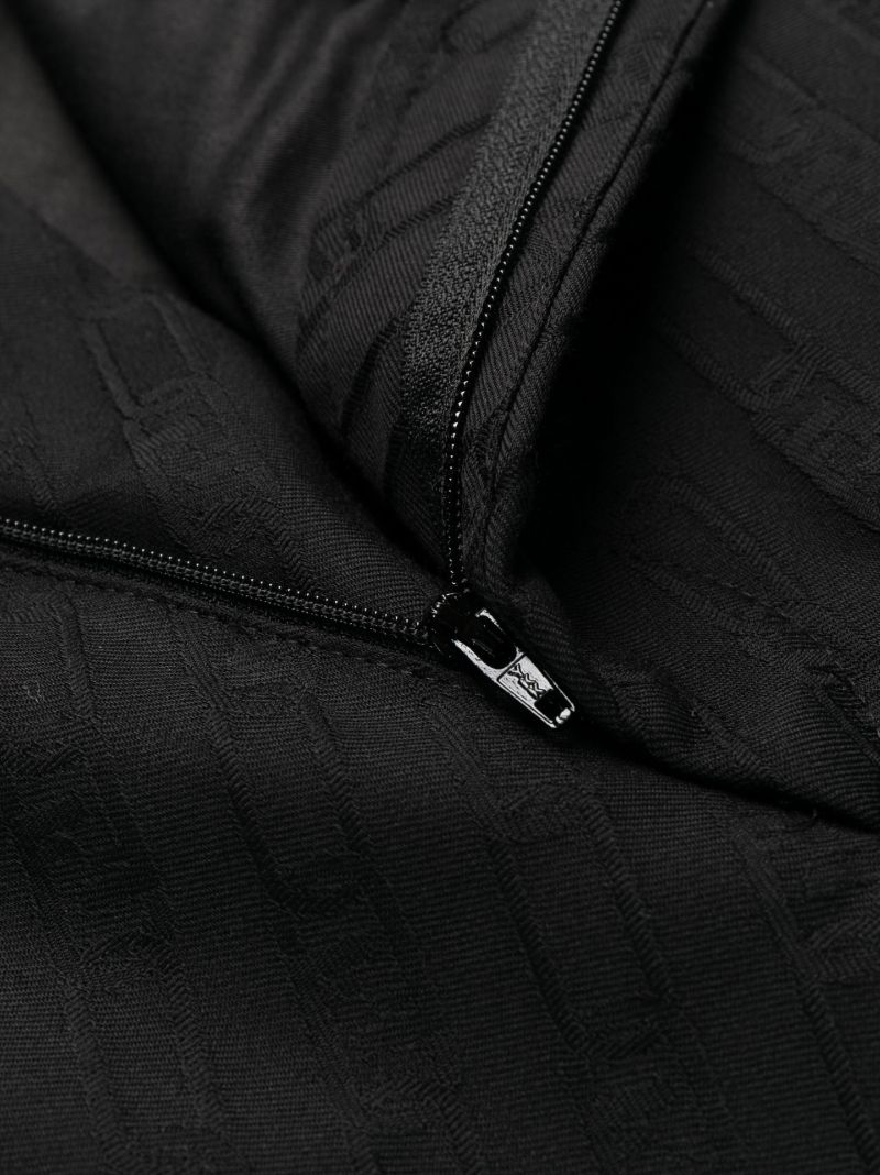 Black O'lock Wool Trousers