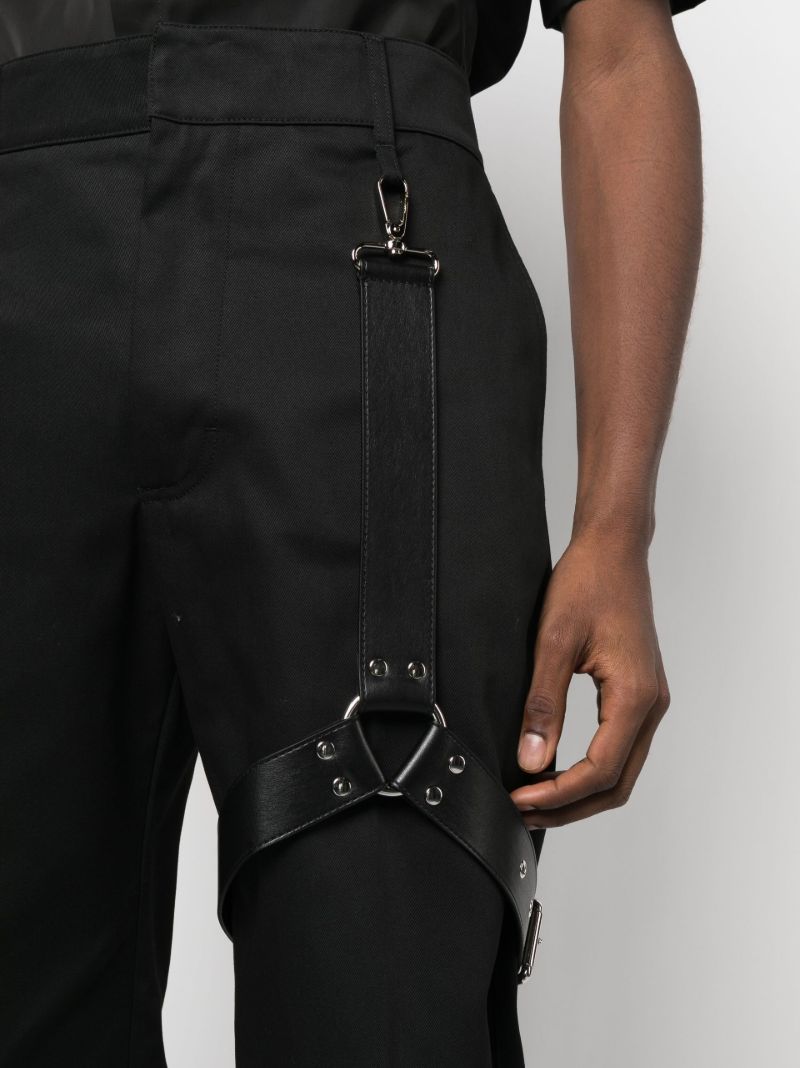 Black Harness Detail Trousers