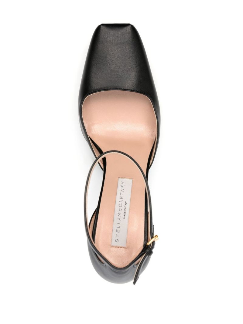 Black Cowboy 100 Faux Leather Pumps