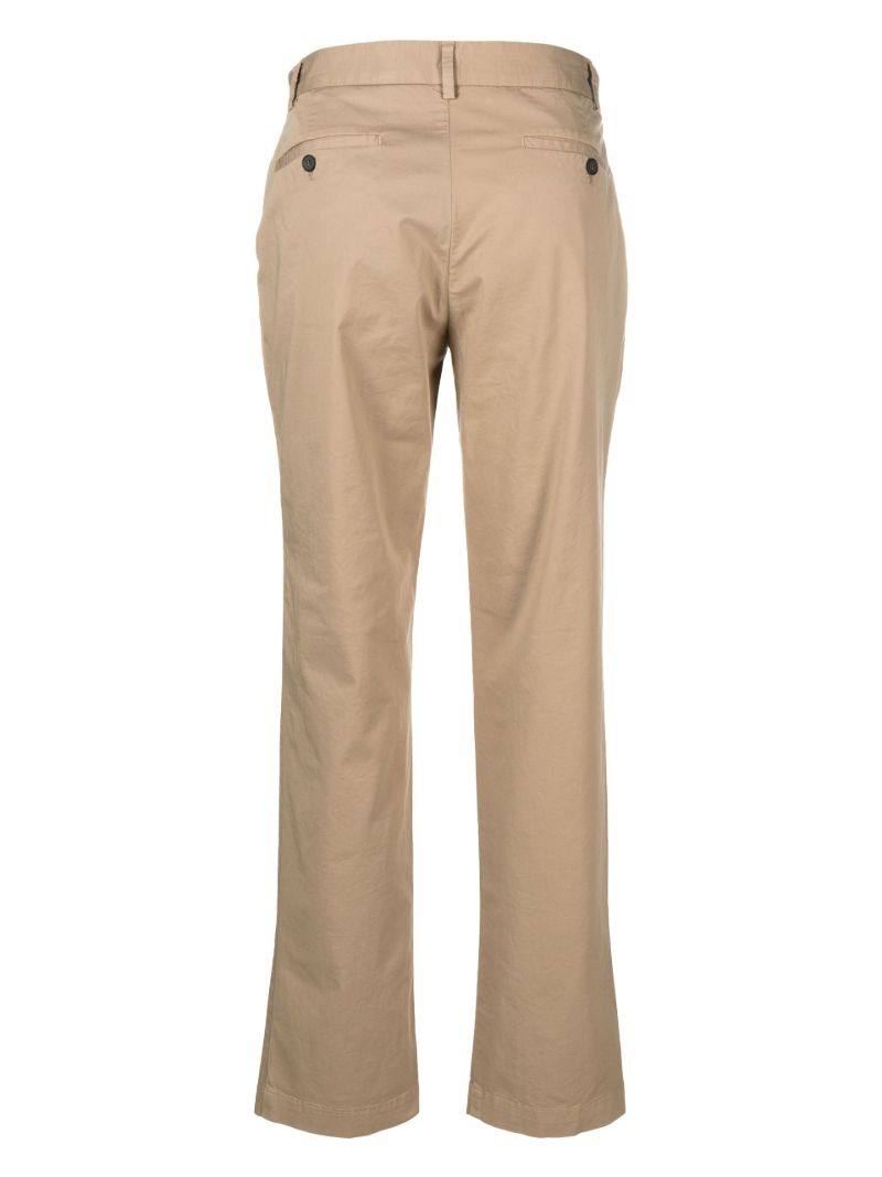 Brown Straight-leg Cotton Trousers