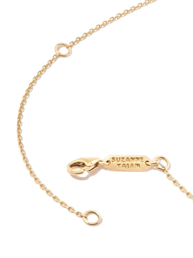 18k Yellow Gold Bold Diamond Pendant Necklace