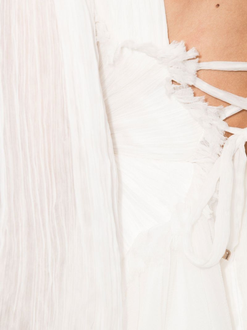 White Alara Ruffled Mini Dress
