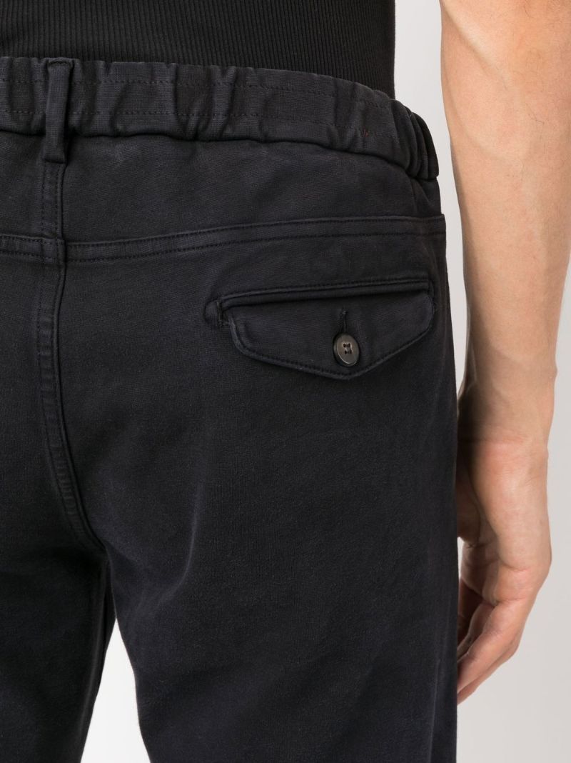 Blue Drawstring Straight-leg Trousers
