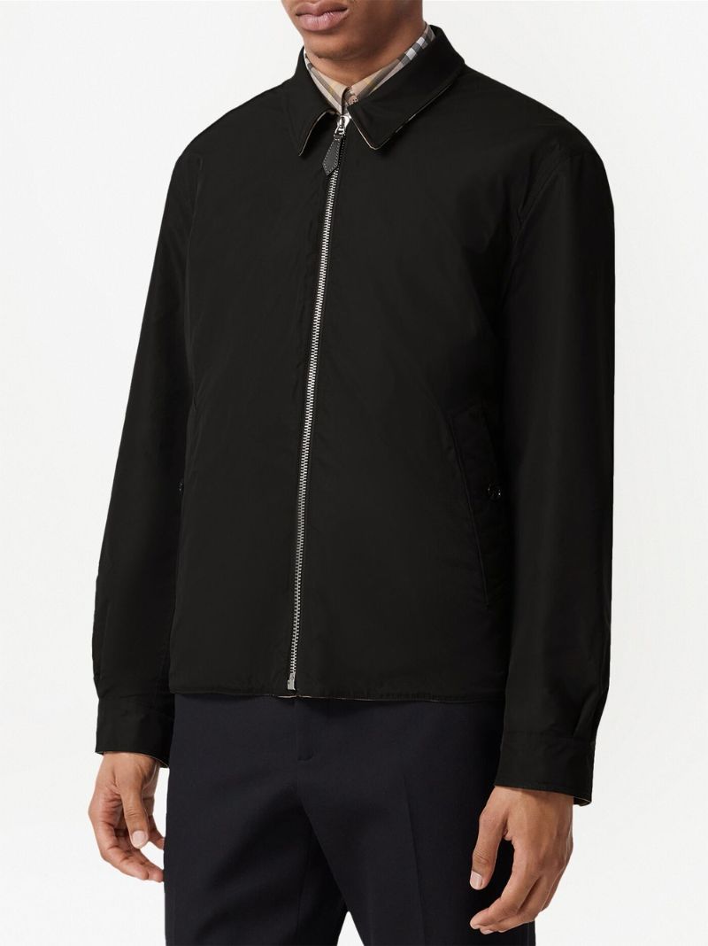 Brown Reversible Zip-up Cotton Jacket