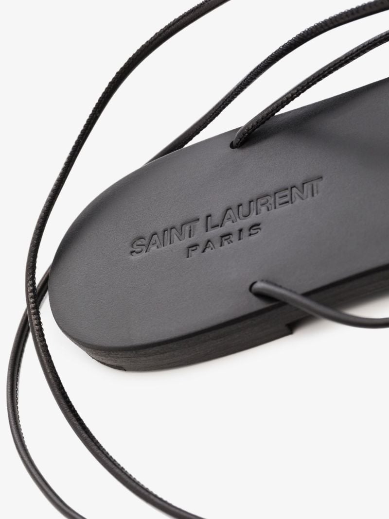 Black Love Leather Sandals