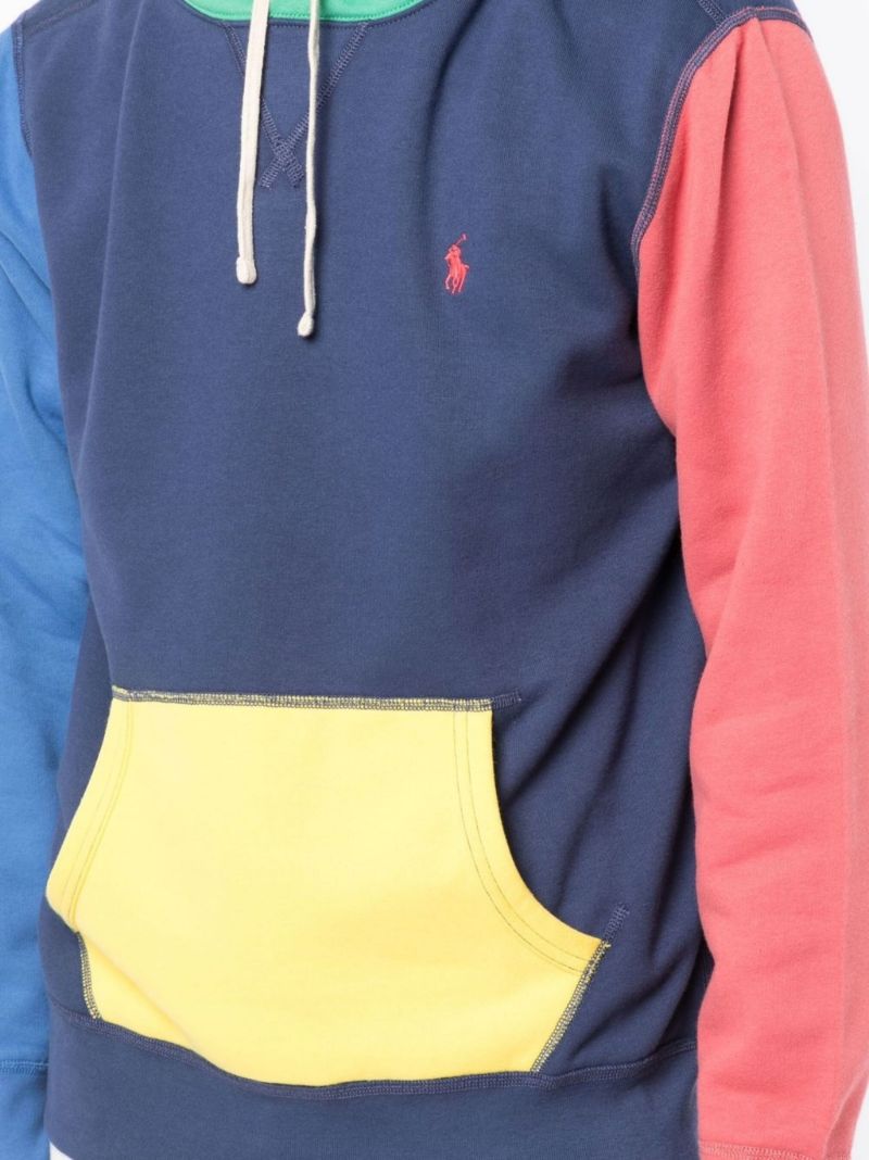 Blue Colourblock Hoodie