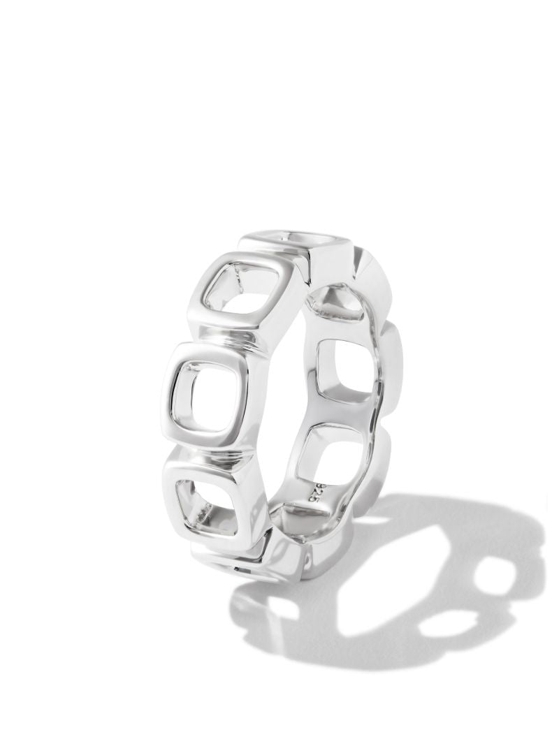 Sterling Silver Cushion Band Open Ring