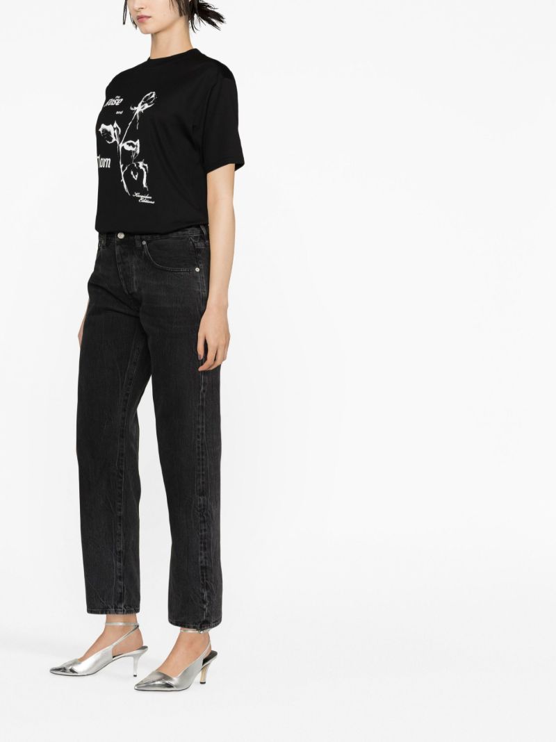 Black John Straight-leg Jeans