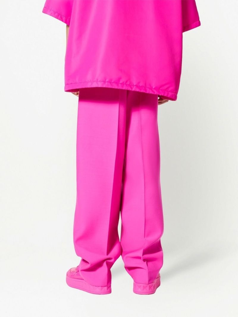 Pink Crepe Couture Tailored Trousers