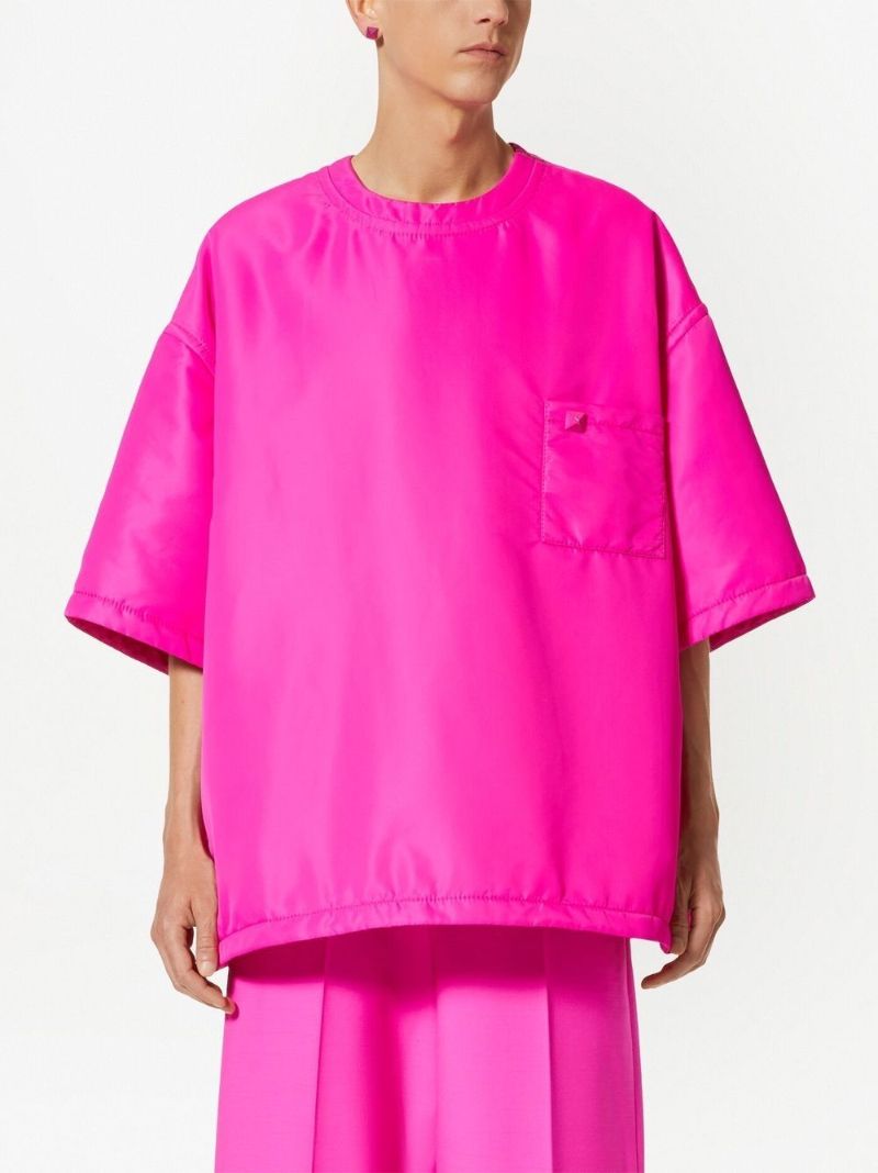 Pink Roman Stud Panelled T-shirt