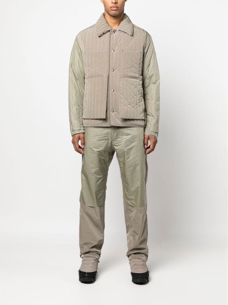 Pink and Grey Fleece Straight-leg Trousers