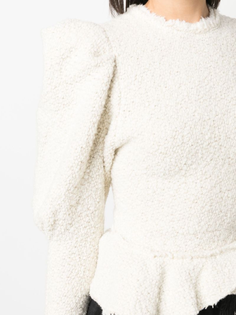 Neutral Giamili Puff Sleeve Sweater