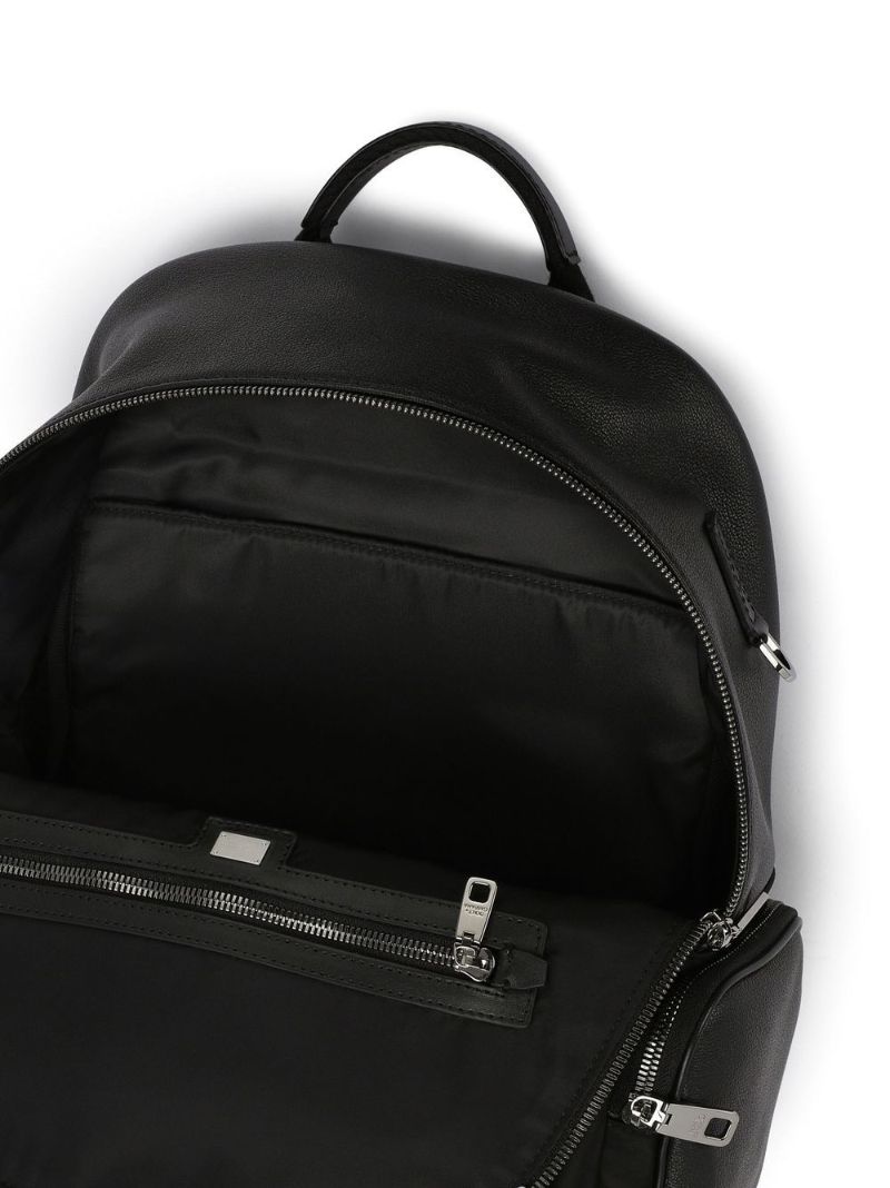 Black Logo Plaque Backpack