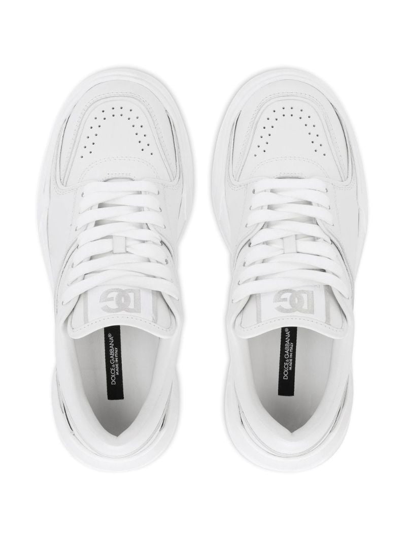 White New Roma Leather Sneakers