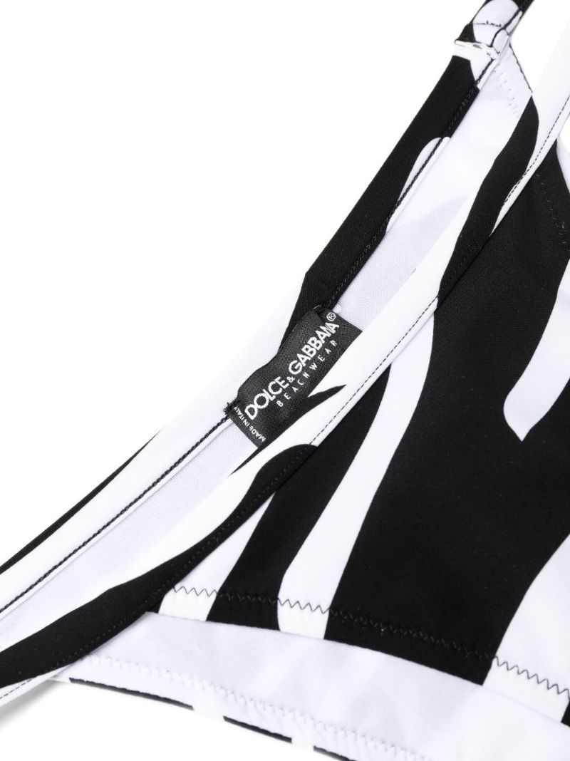 Black and White Zebra Print Bikini