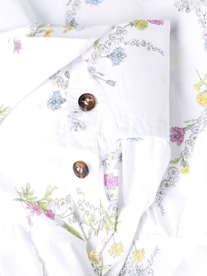 White Embroidered Tiered Mini Dress