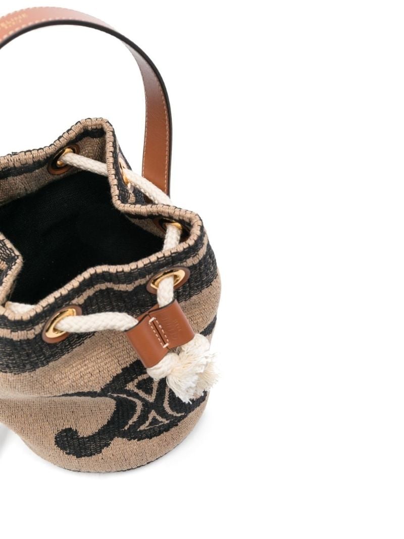 Neutral Teen Drawstring Bucket Bag