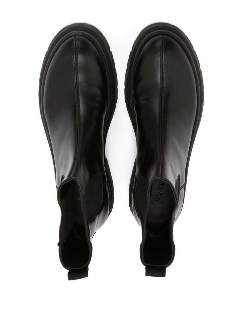 Black Leather Chelsea Boots
