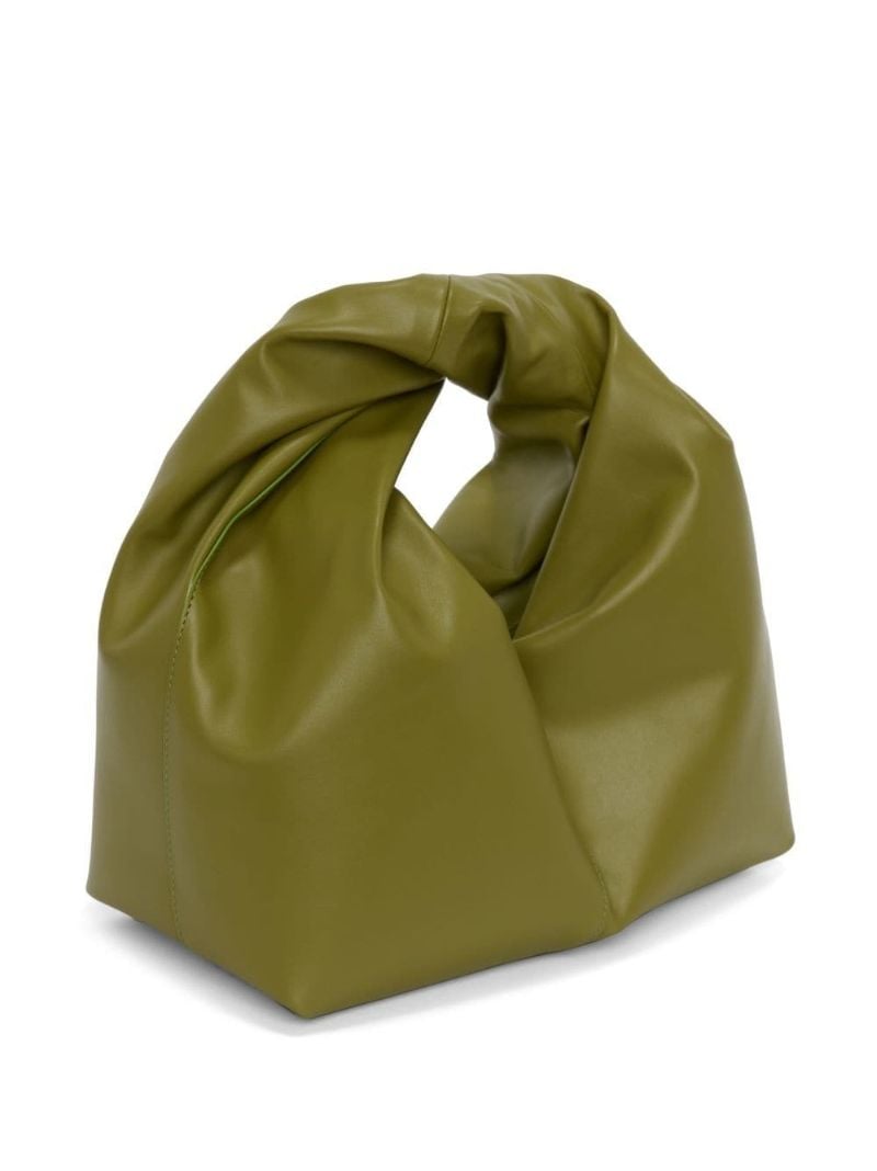 Green Mini Twister Leather Tote Bag