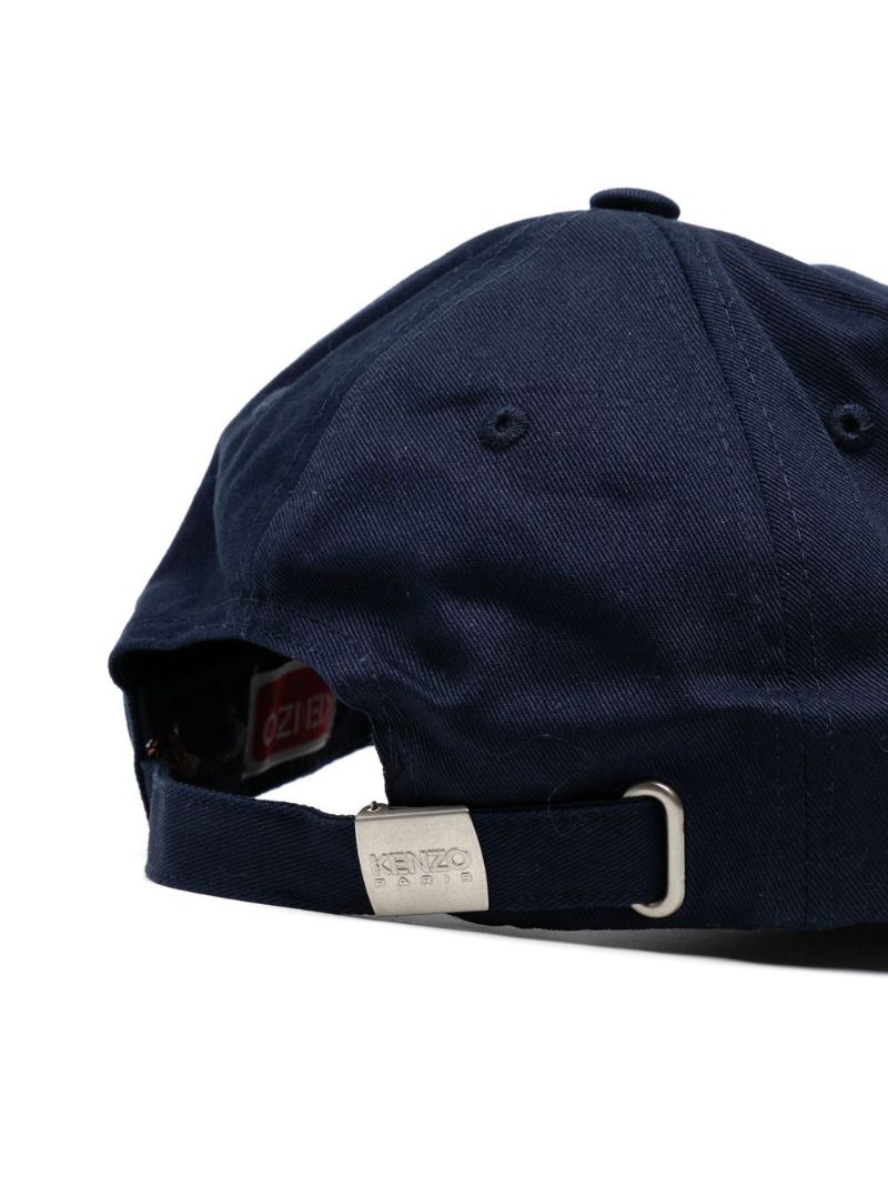 Blue Embroidered Logo Cotton Cap