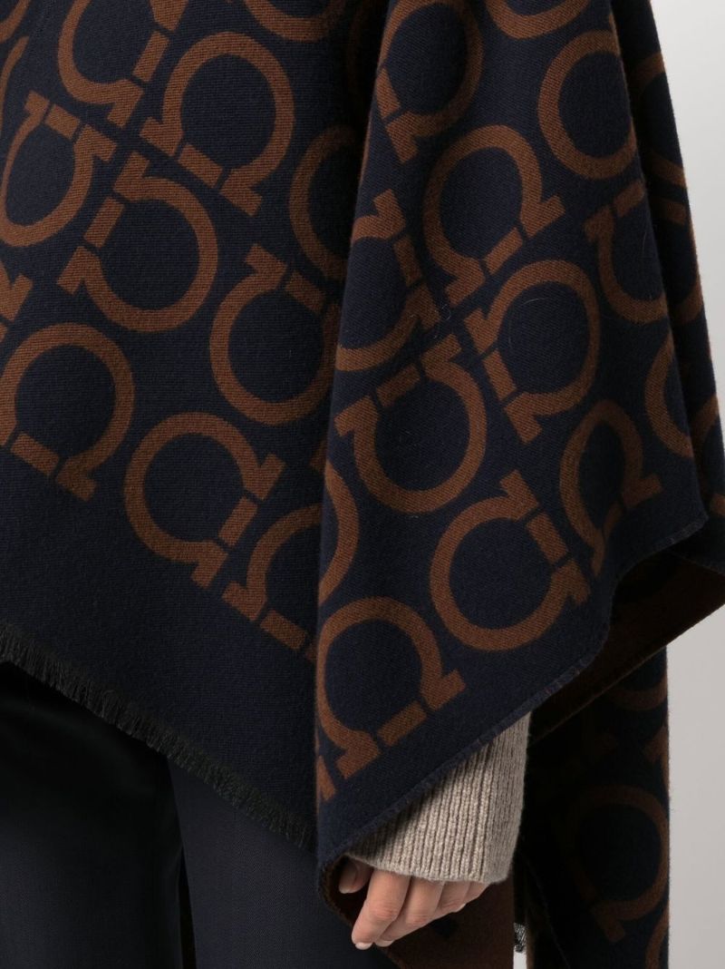 Blue Gancini Print Cape