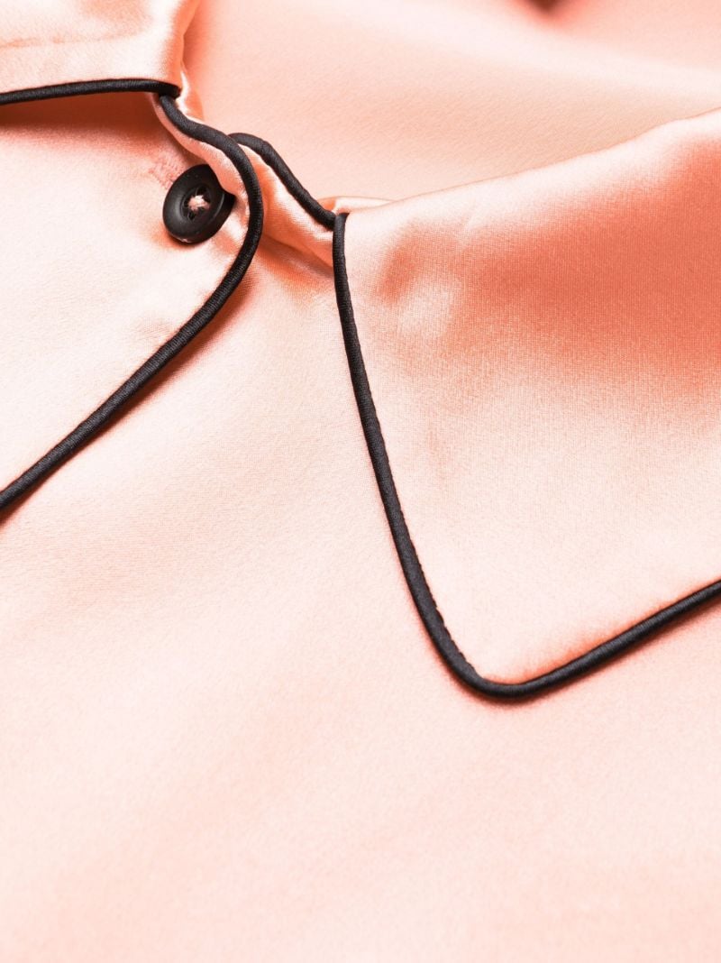 Orange Silk Pyjama Shirt