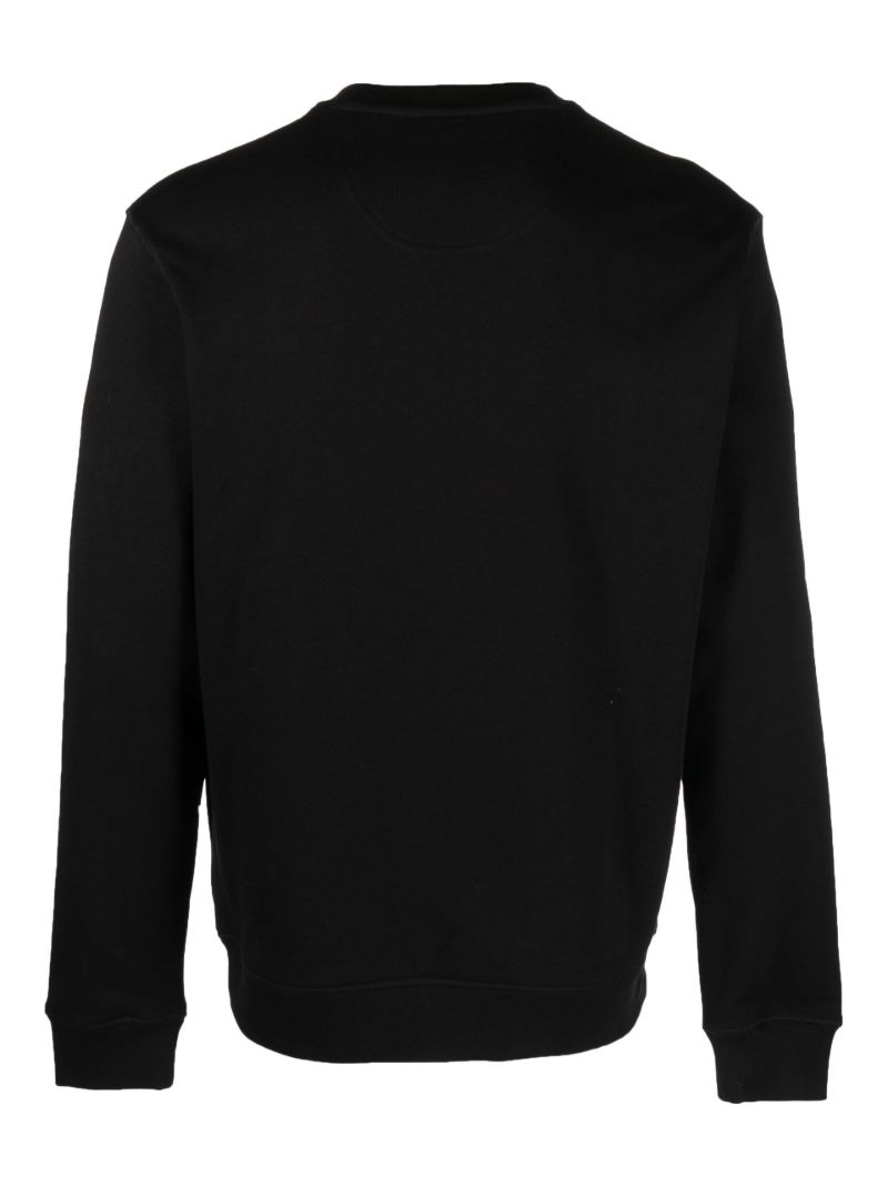 Black Logo Print Cotton Sweatshirt