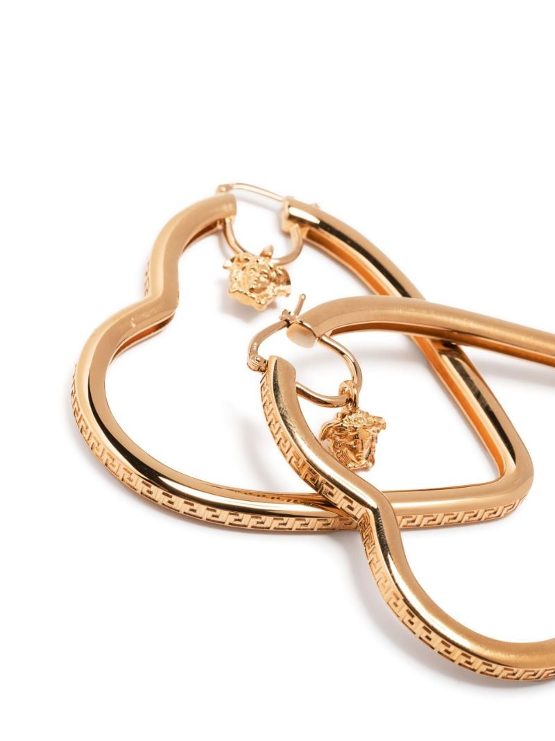 Gold-tone Heart Hoop Earrings