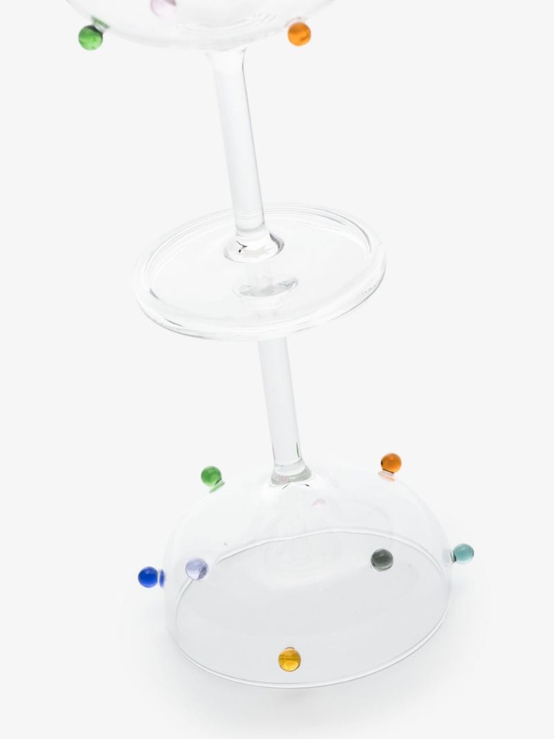 Clear Pomponette Champagne Coupe Set