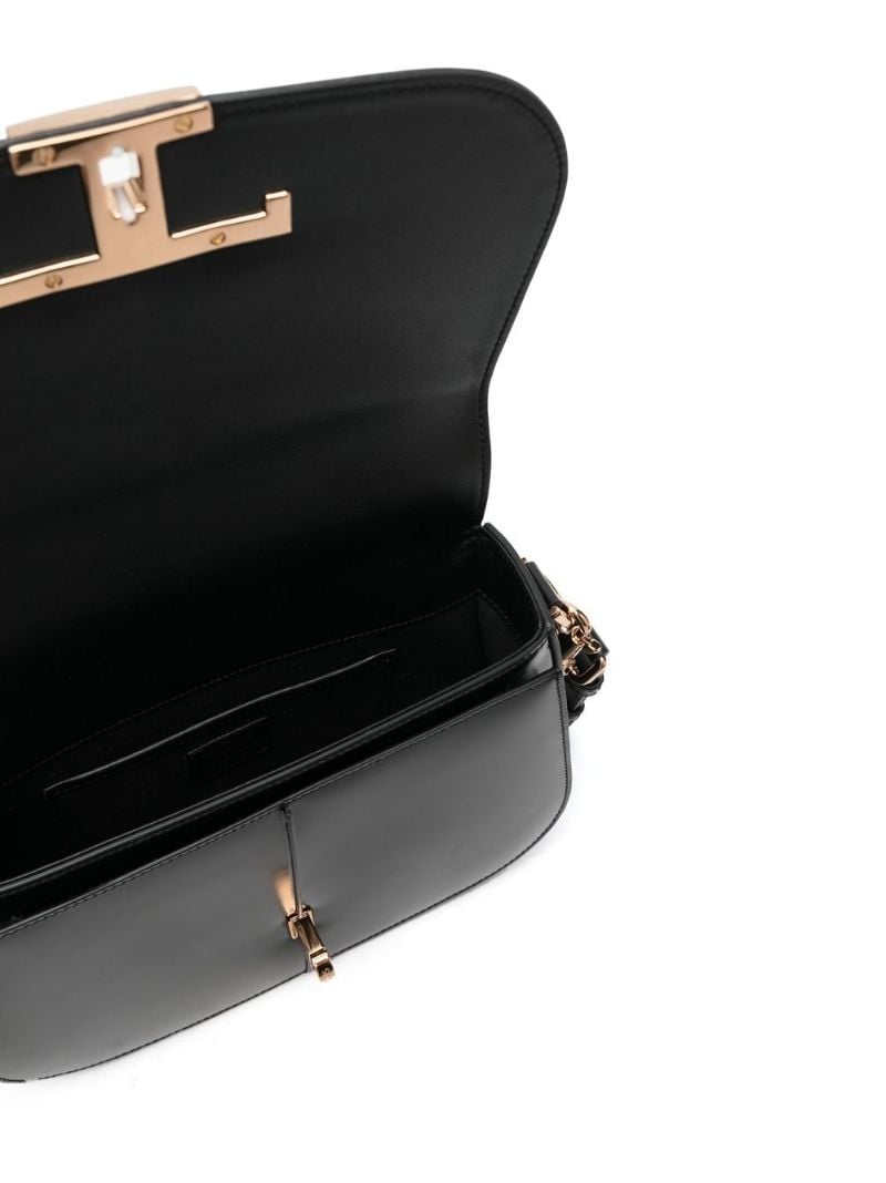 Black T Timeless Leather Shoulder Bag