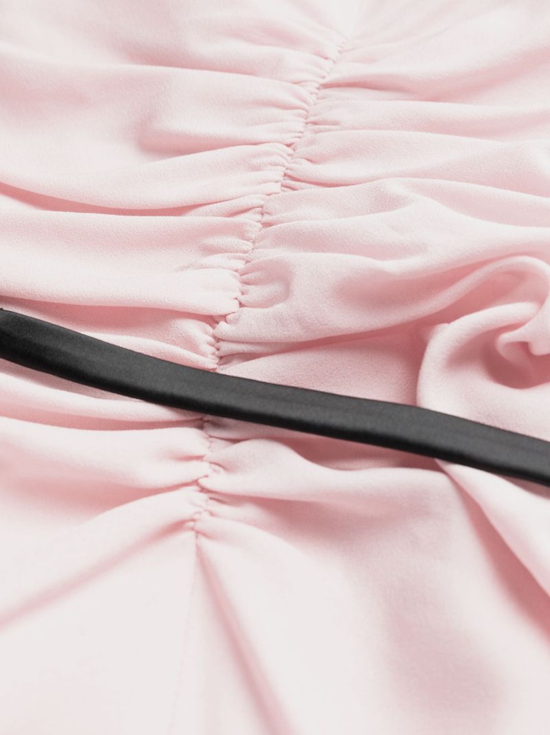 Pink Medusa Ruched Mini Dress
