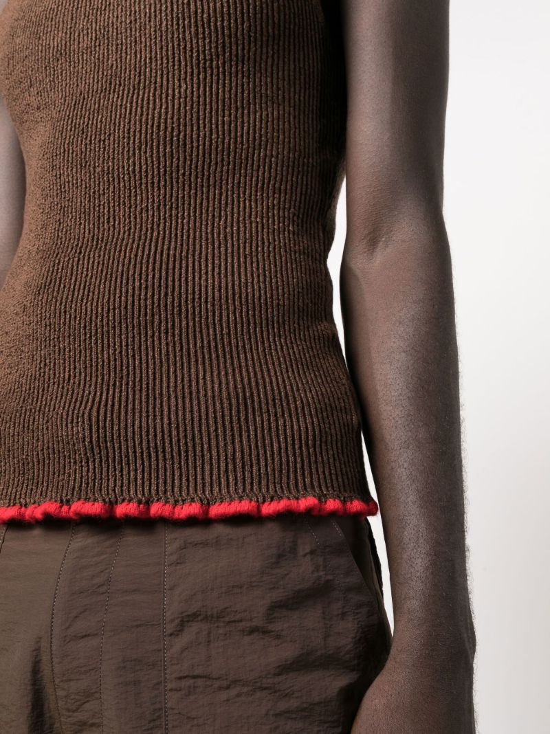 Brown Le Marcel Ribbed Knit Vest