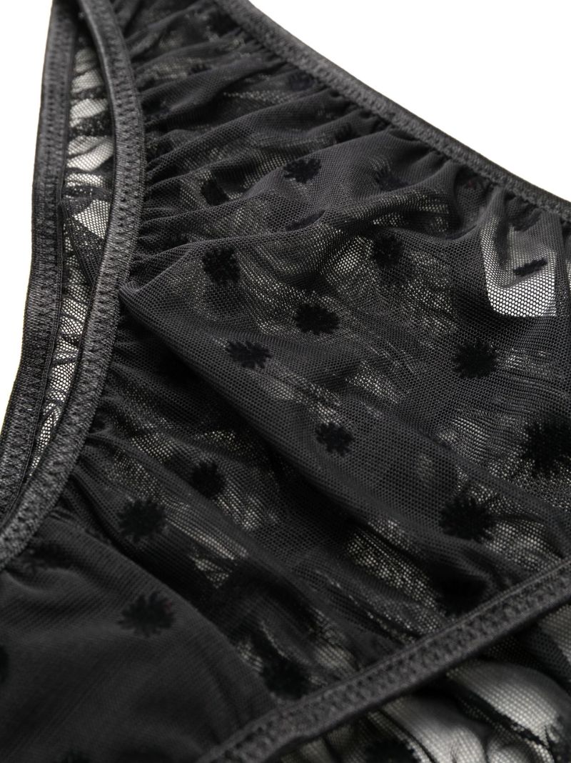 Black Lille Sheer Briefs