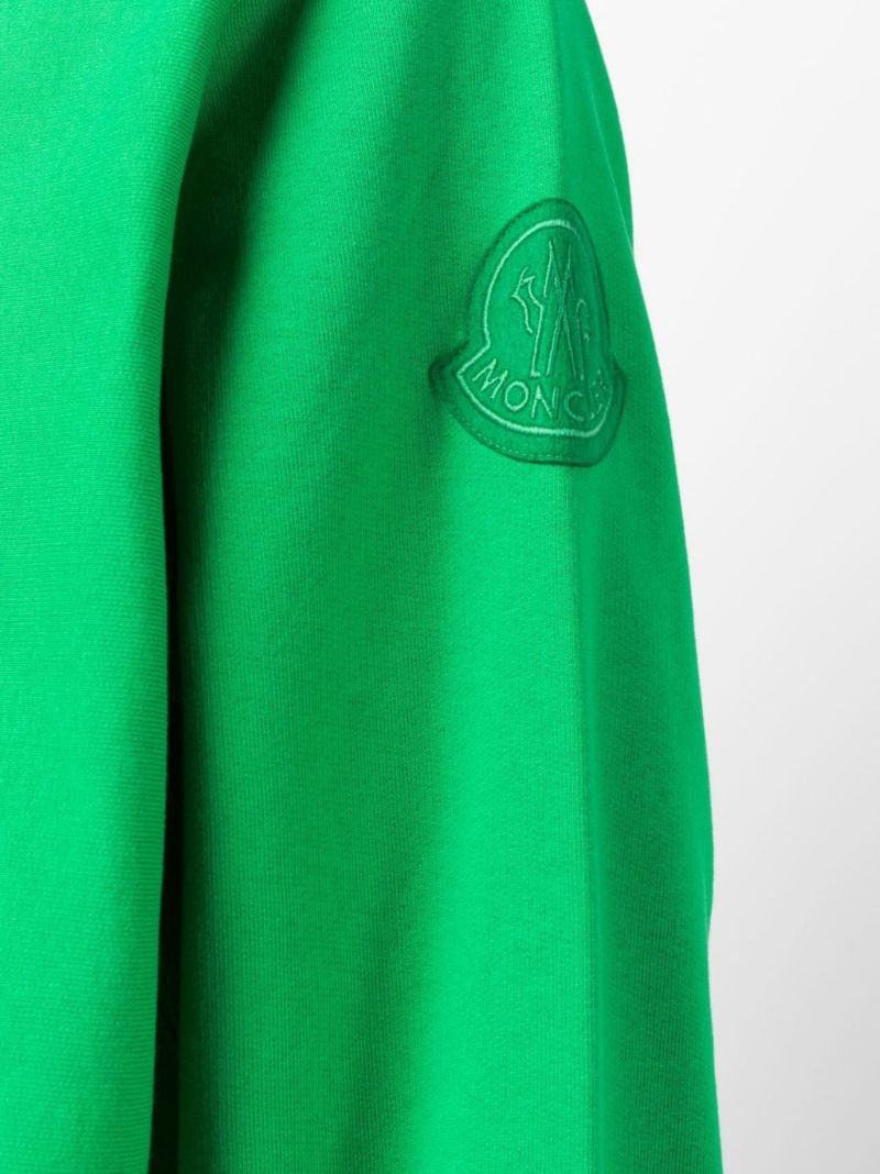 Green Logo Print Cotton Sweatshirt