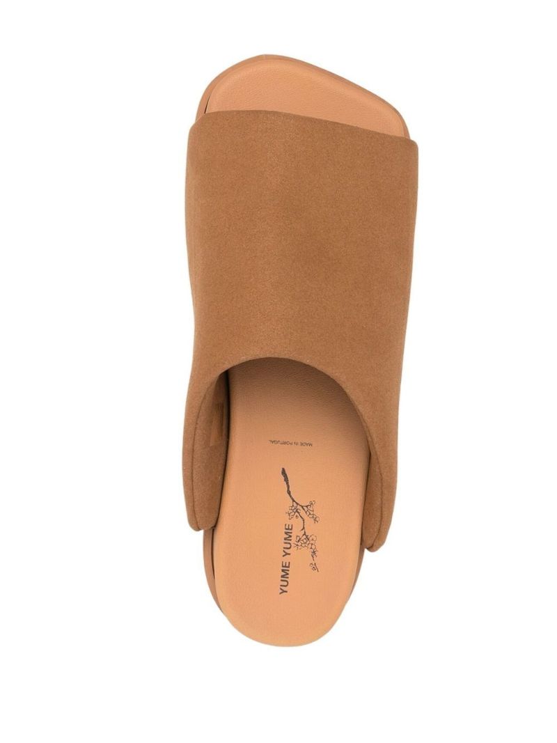 Brown Finn Suede Slides