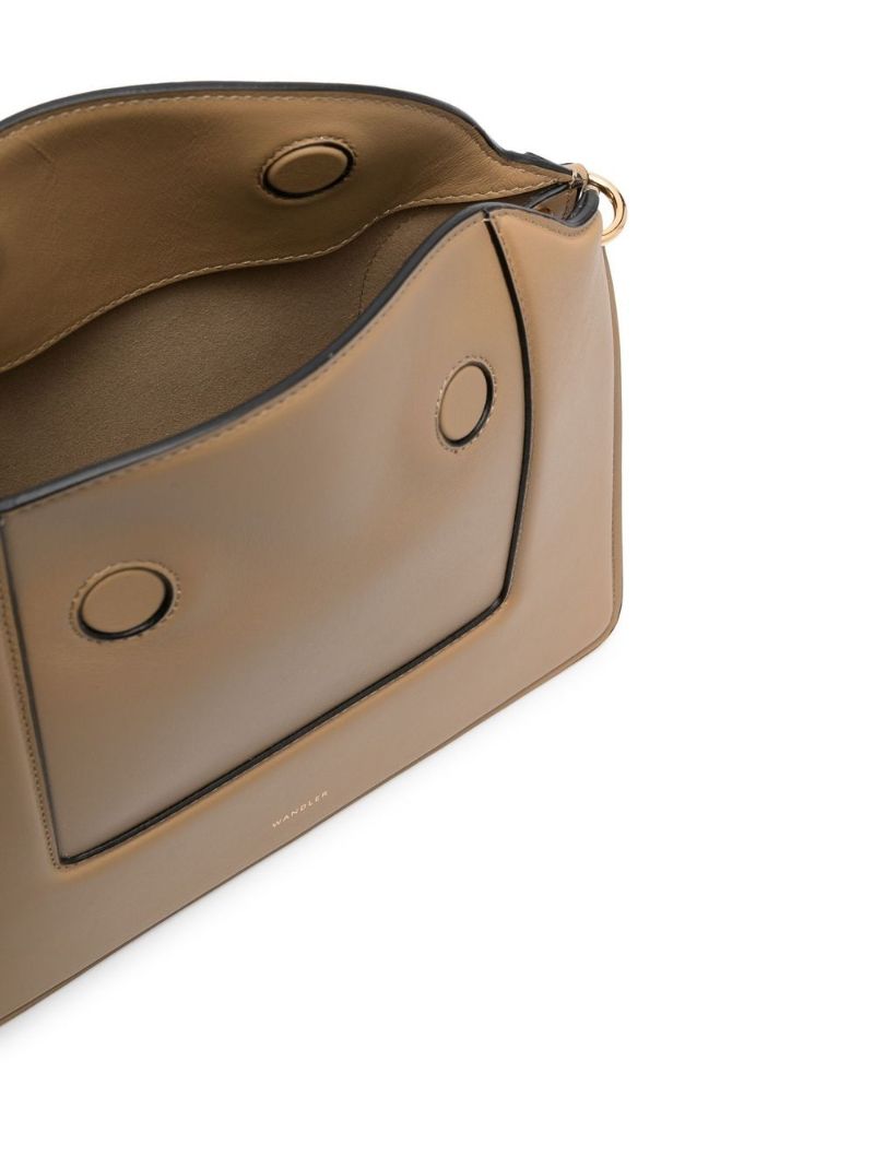 Neutral Penelope Leather Shoulder Bag