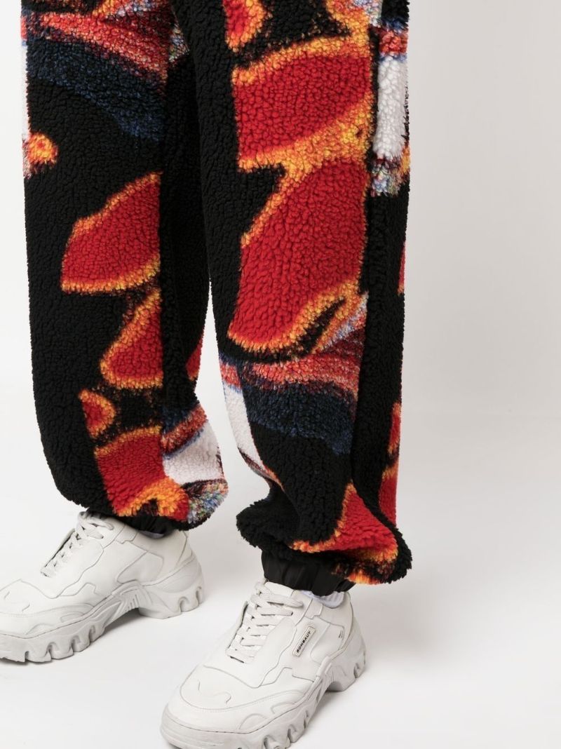 Black Teddy Jacquard Track Pants