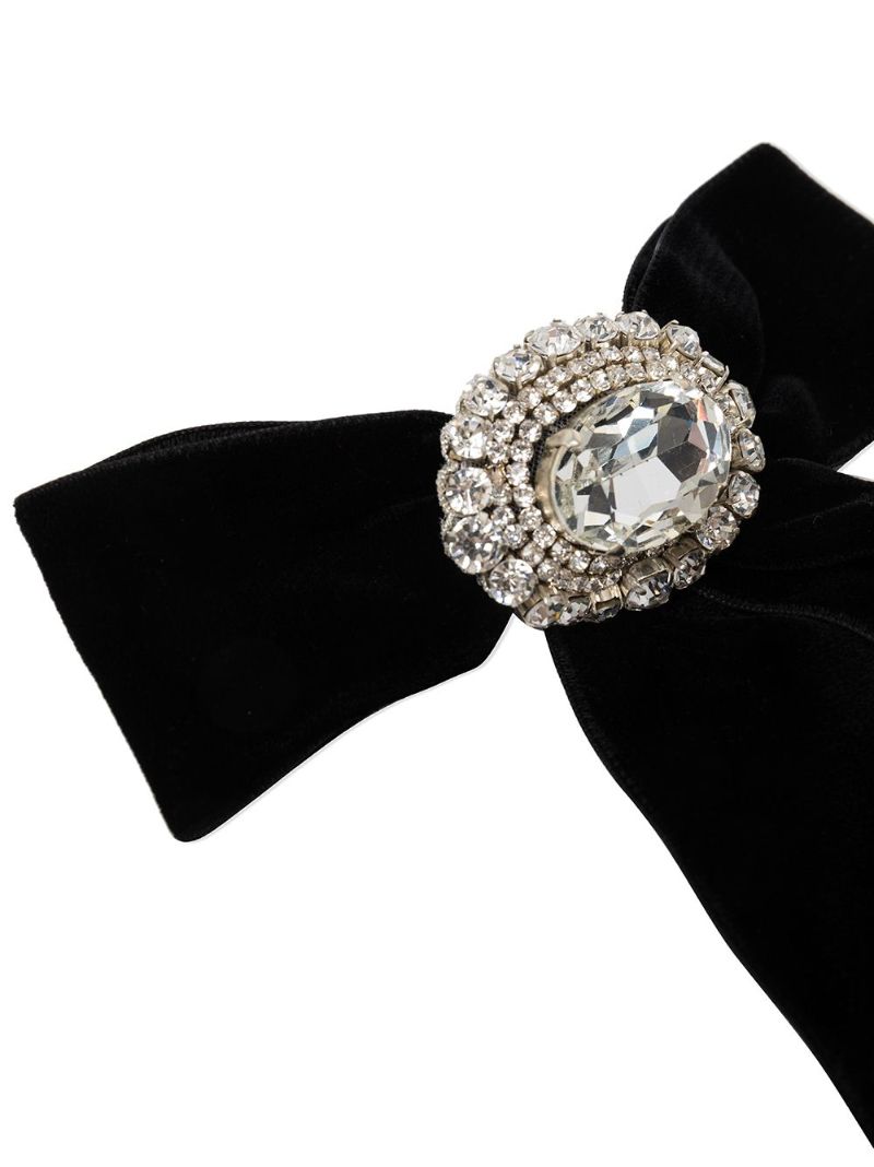Black Maura Bow Velvet Hair Clip