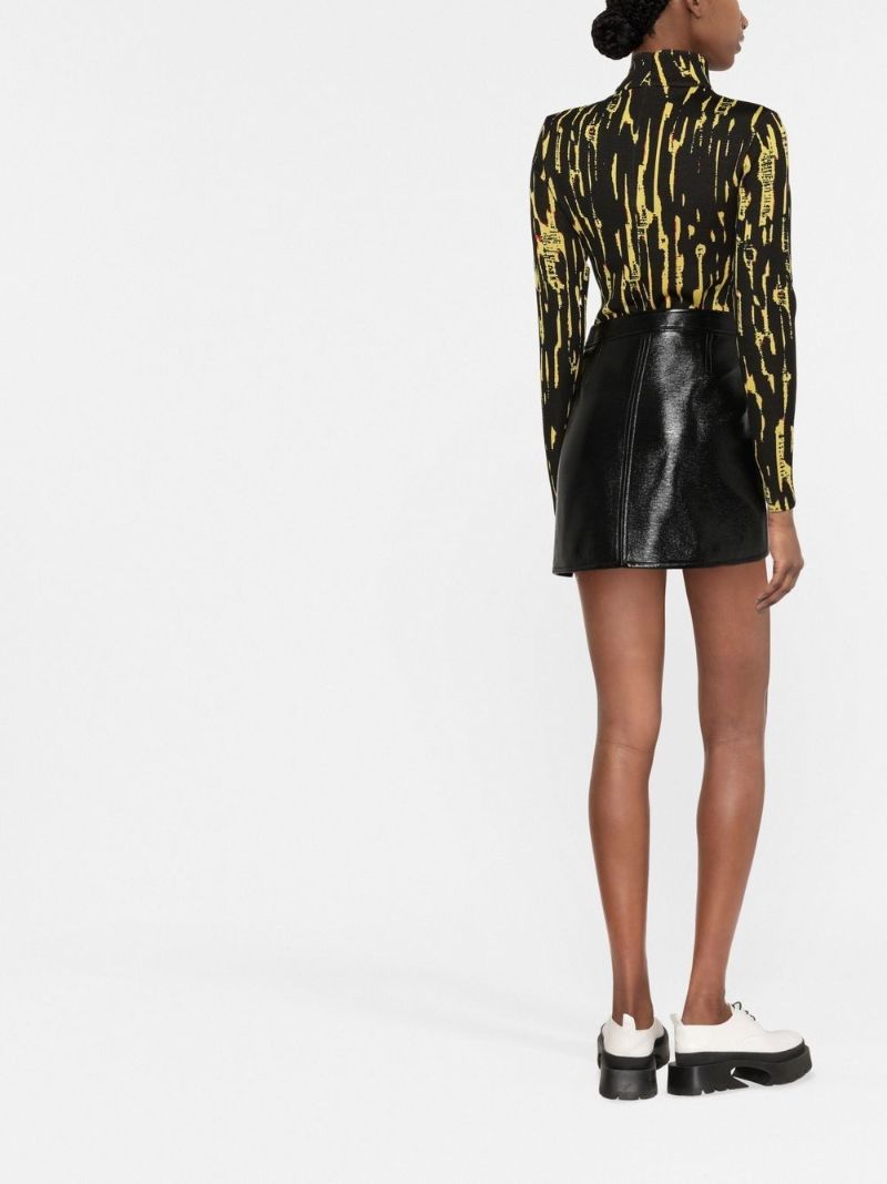 Black Reedition Vinyl Mini Skirt